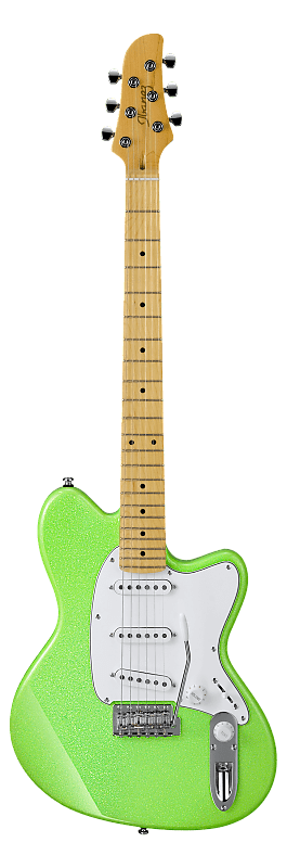 Electric Guitar Ibanez Yvette Young Signature YY10 - Slime Green Sparkle Yvette Young Signature YY10 Electric Guitar