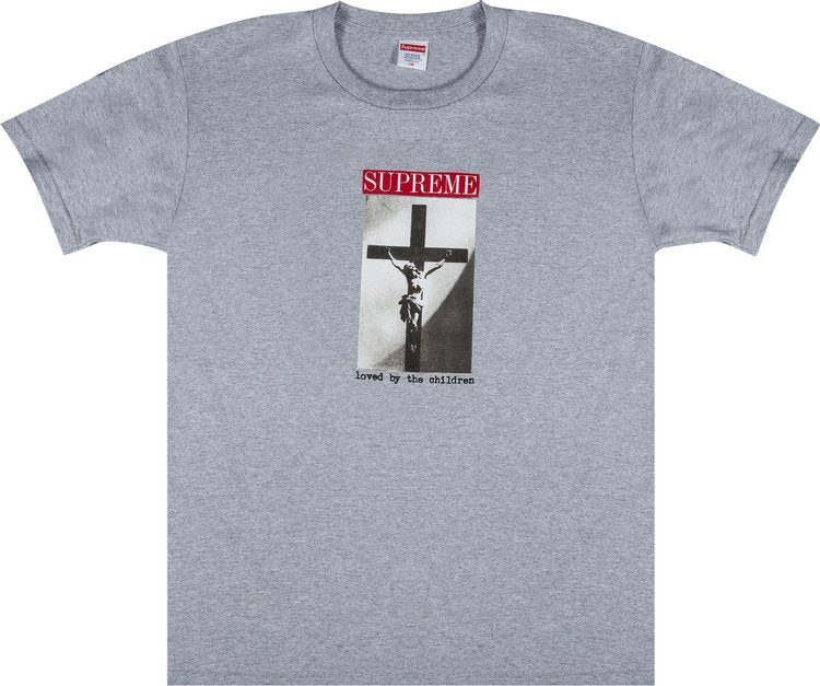 تي شيرت Supreme Loved By The Children "Heather Grey"، باللون الرمادي