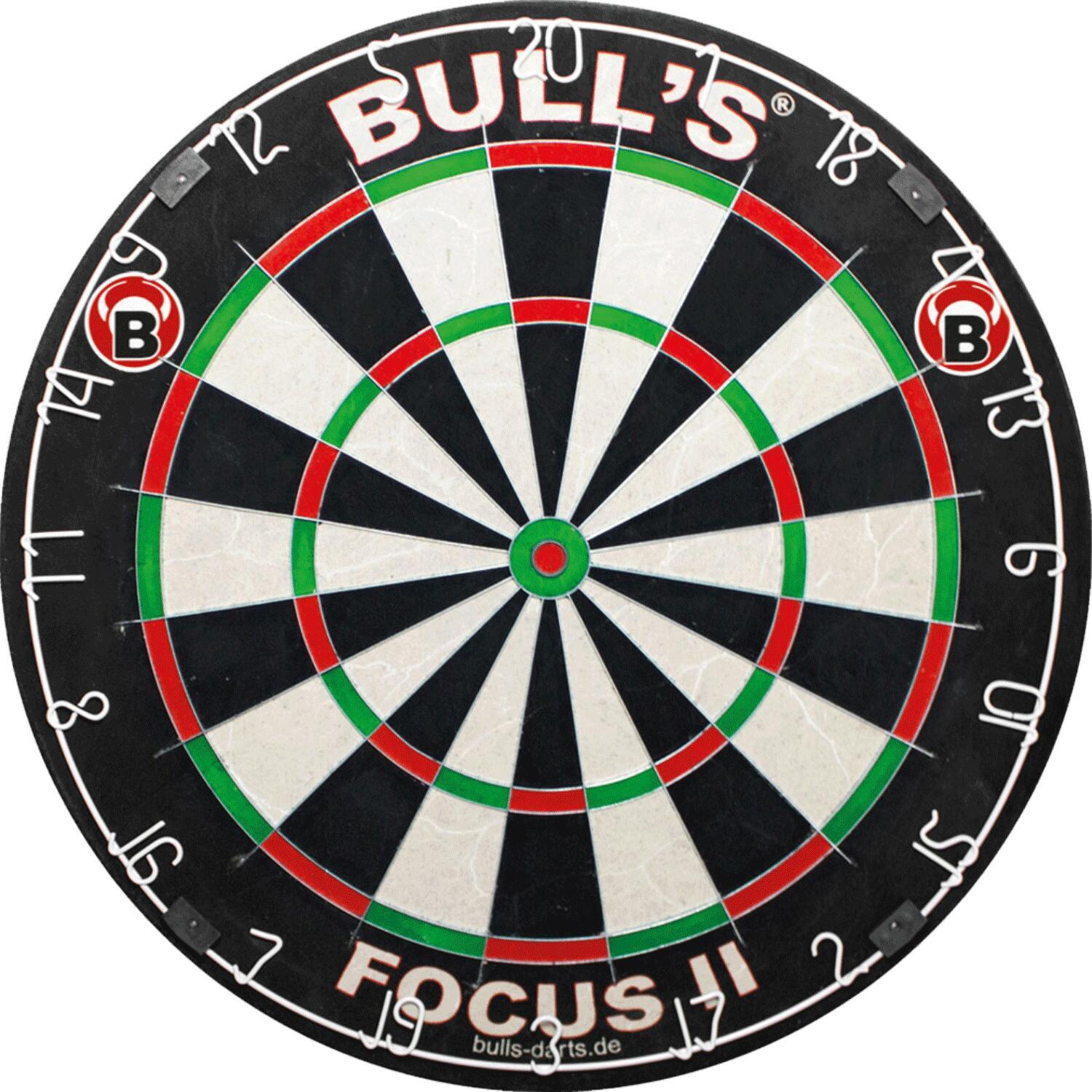 لوحة دارت من Bull's Focus II ذات الشعيرات من BULL'S DARTS، باللون الأسود