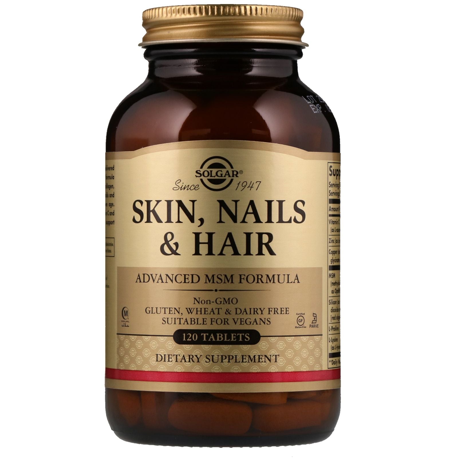 Skin, Nails & Hair, Advanced Formula with MSM, 120 Tablets Solgar