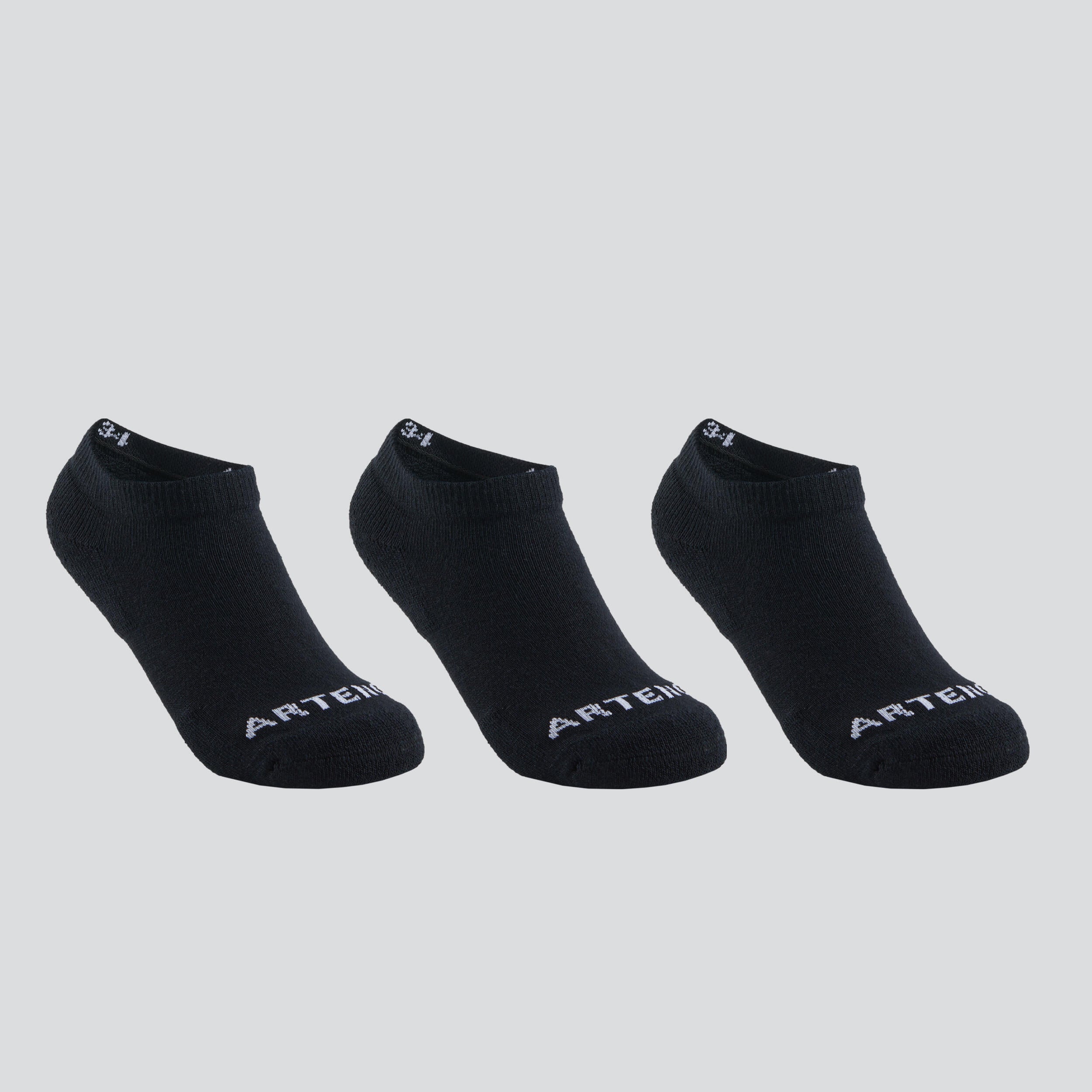 Children's tennis socks low 3 pcs. - 100 rub. black ARTENGO, black