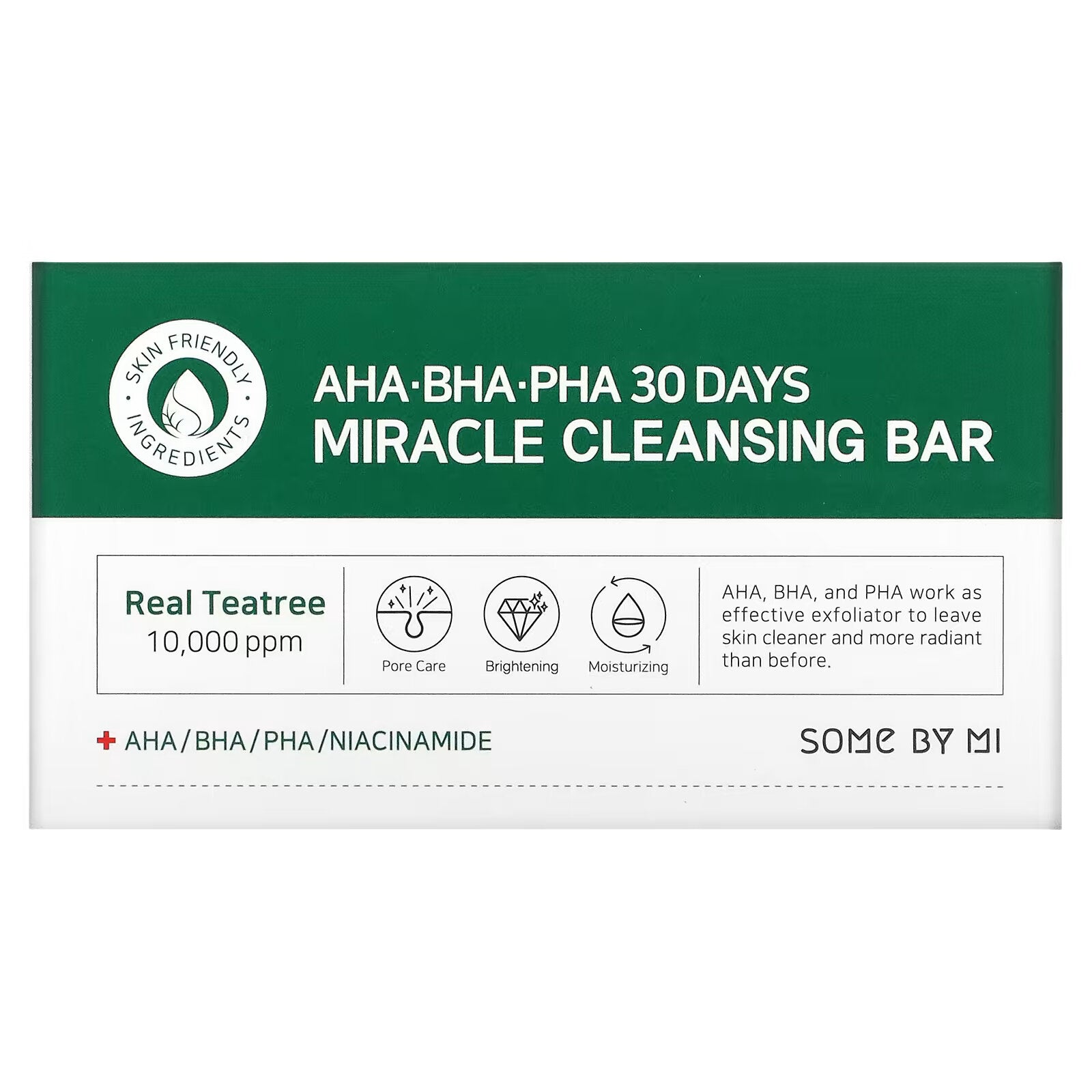 Some By Mi, Bar soap with AHA, BHA and PHA acids to eliminate skin imperfections in 30 days, 160 g