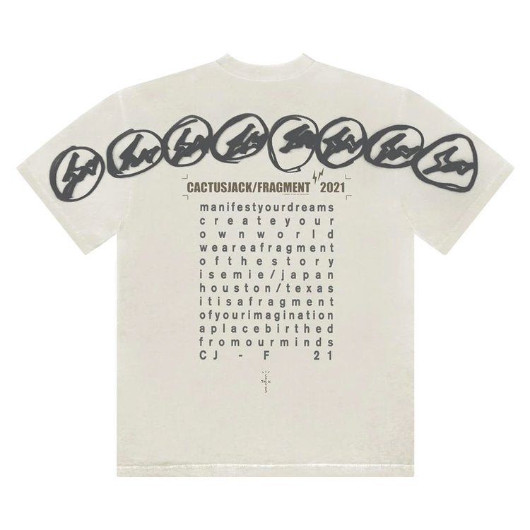 Cactus Jack by Travis Scott For Fragment Manifest Tee 'White', white