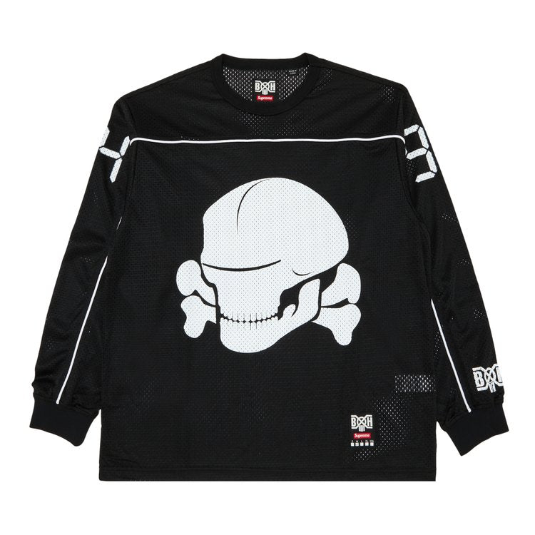 قميص Supreme x Bounty Hunter Mesh Moto باللون الأسود، باللون الأسود