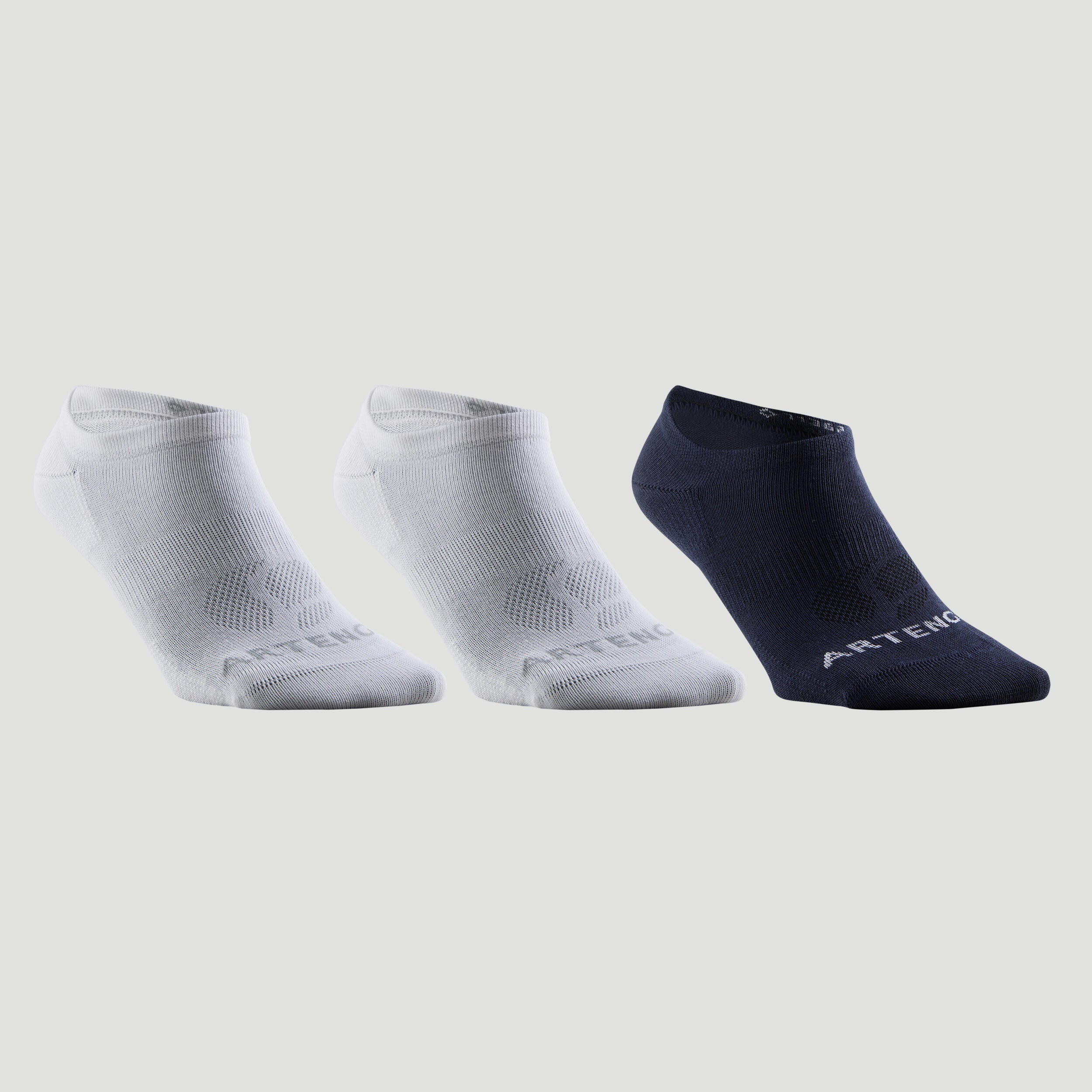 Tennis socks - RS 160 Low, 3 pcs., white/blue ARTENGO, white