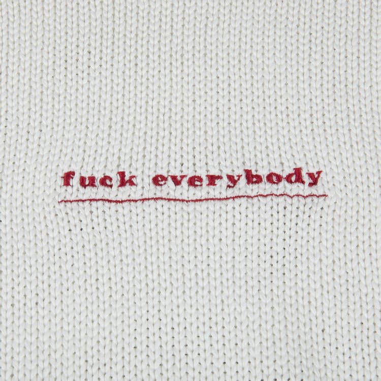 Supreme f*ck Everybody Sweater 'White' Sweater, white