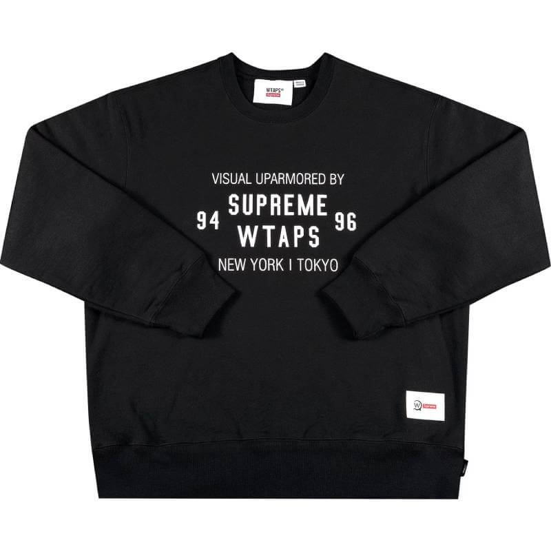 Supreme x WTAPS Crewneck Sweatshirt, black