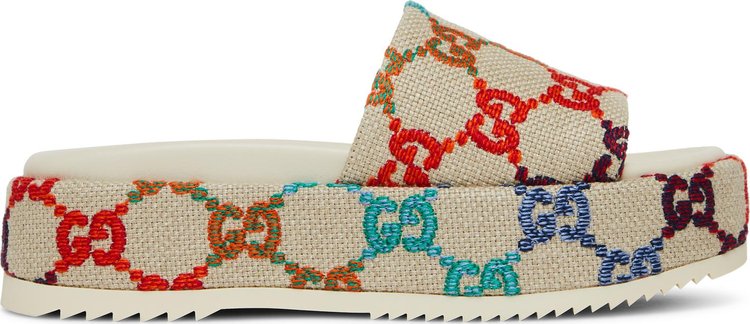 Sandals Gucci Wmns Platform Sandal White Multi, white