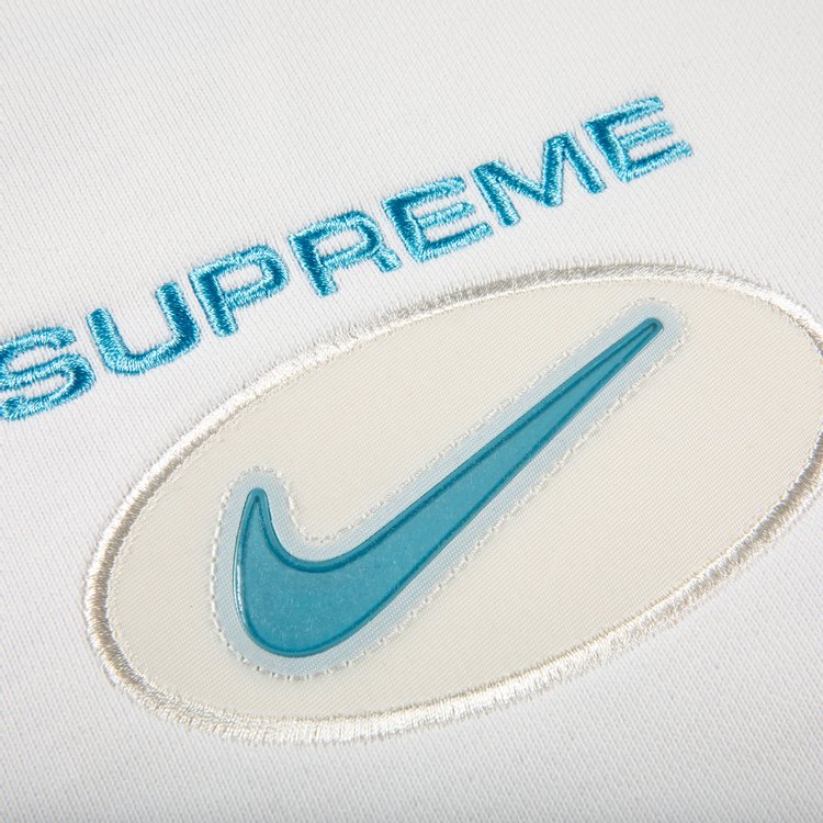 سويت شيرت Supreme x Nike Jewel Crewneck 'White'، باللون الأبيض