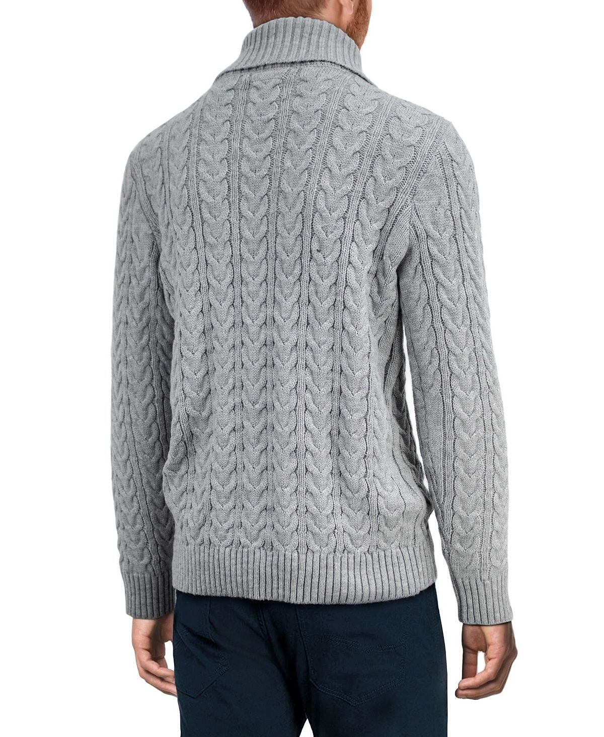 X-Ray Men's Cable Knit Sweater, Multi