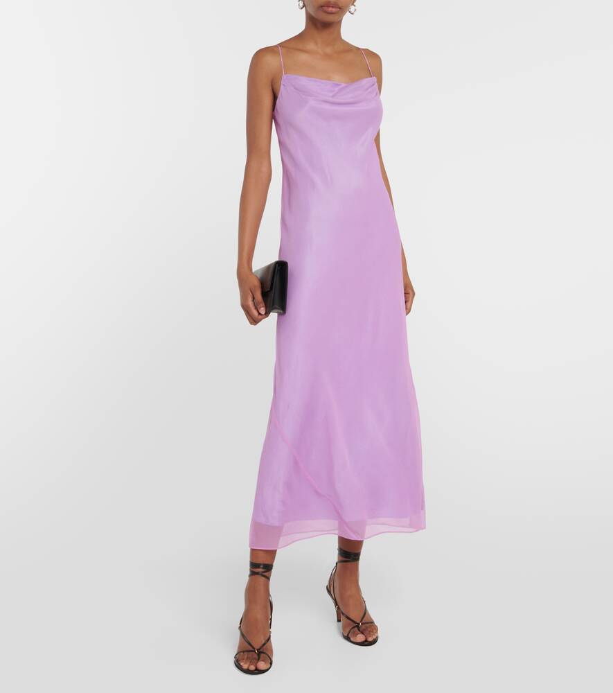 VINCE silk slip dress, purple