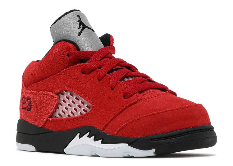 حذاء رياضي AIR JORDAN 5 RETRO TD 'RAGING BULL' 2021، أحمر