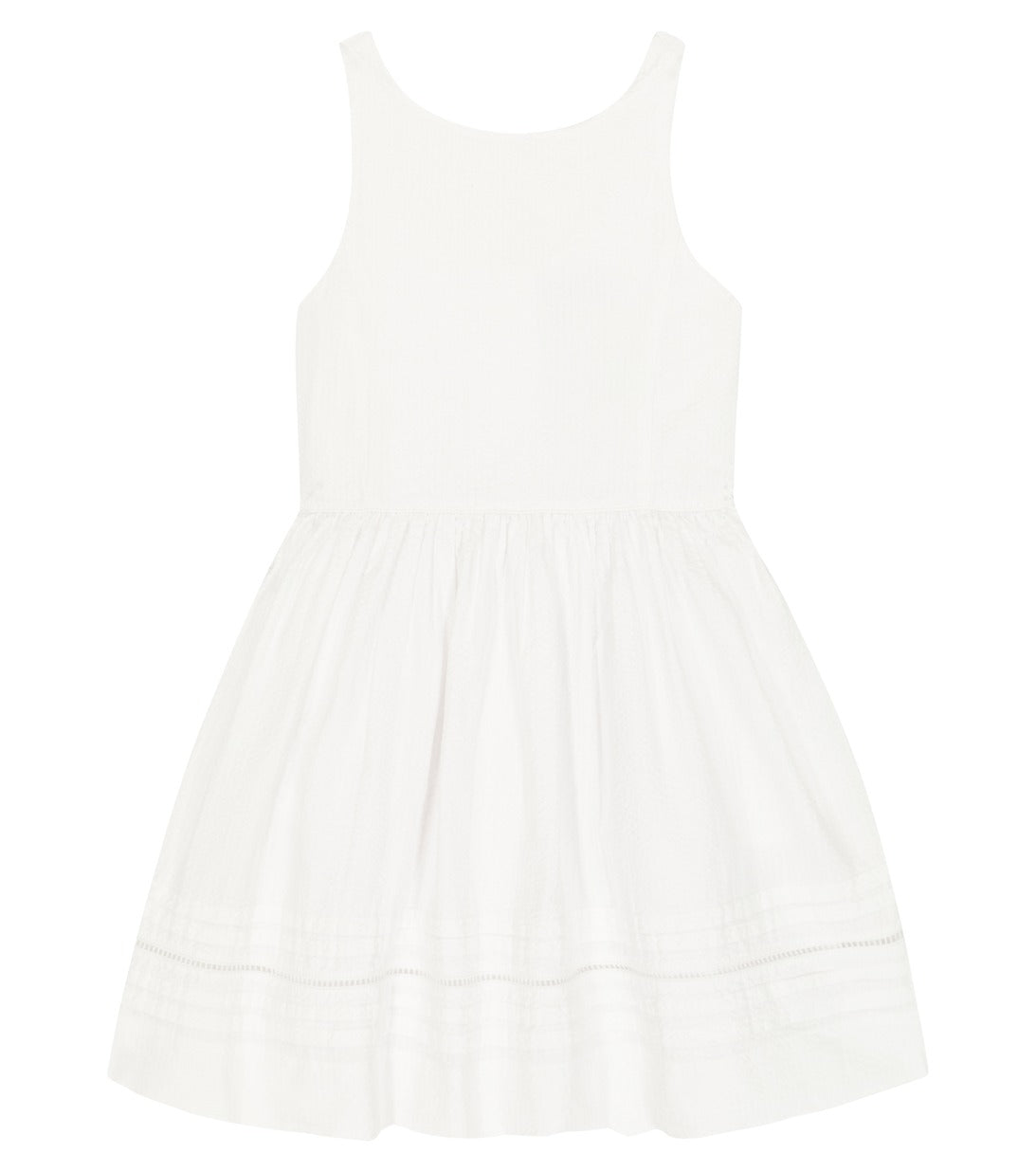 Polo Ralph Lauren cotton seersucker dress, white