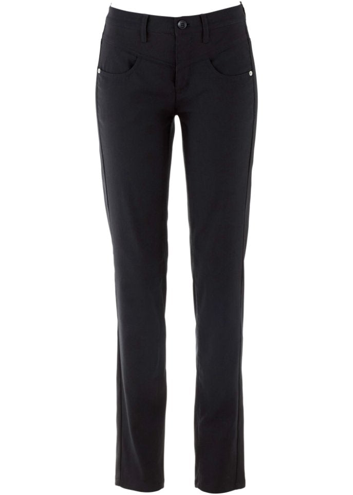 Bengal stretch straight trousers Bpc Bonprix Collection, black