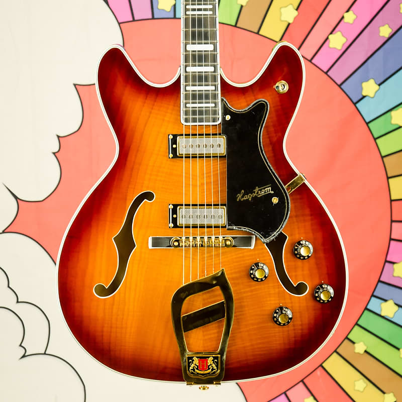 Hagstrom '67 Viking II Limited Edition Hollowbody Electric Guitar, Vintage Sunburst