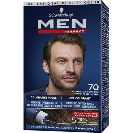 Men's gel hair dye Perfect without ammonia N70 Natural dark brown Testanera