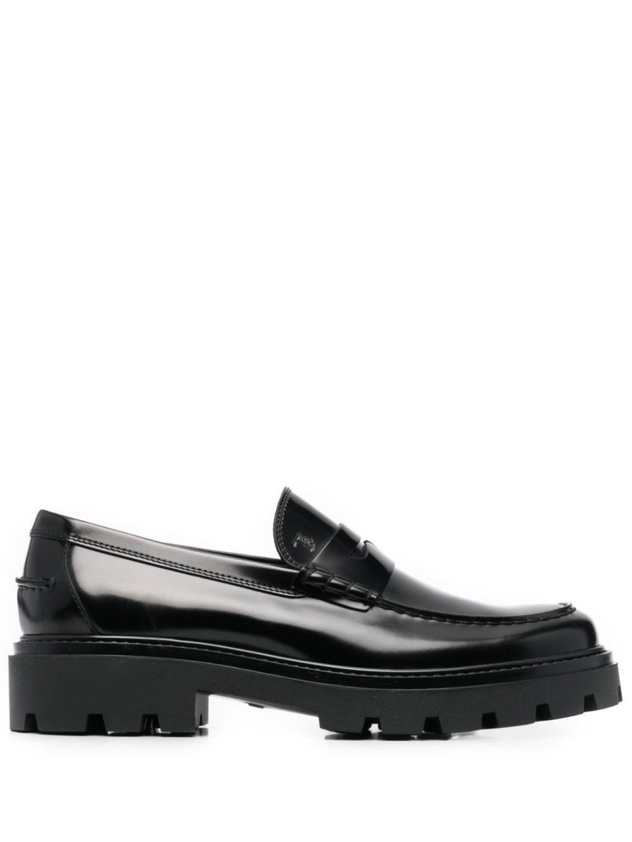 Tod's Patent Leather Loafers, Black