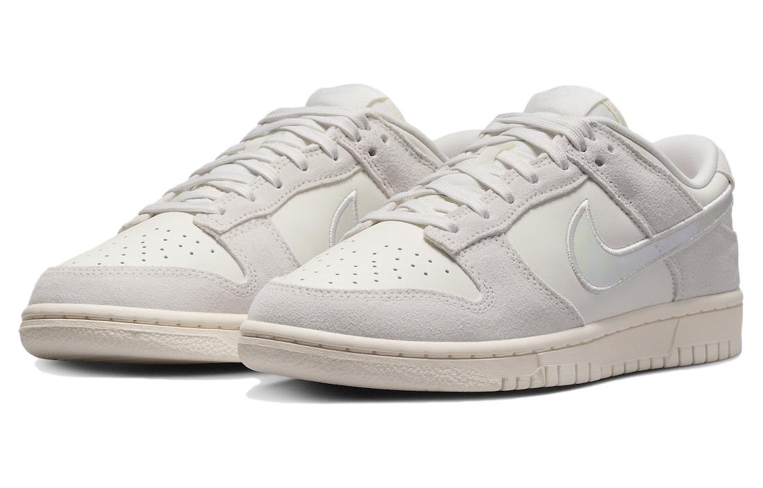 Women's Nike Dunk Low Sail Iridescent Swoosh Beige/Grey