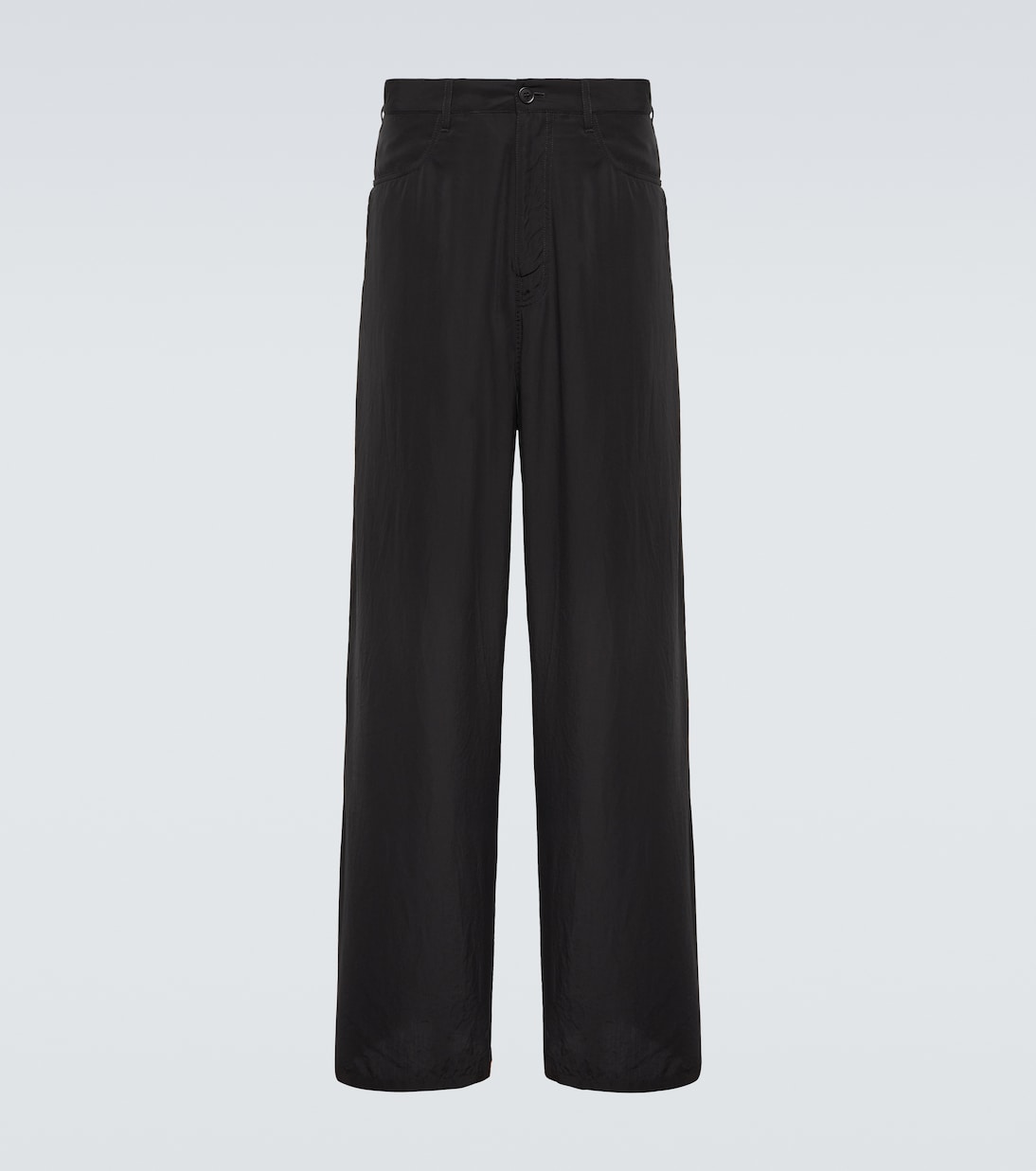 Balenciaga High Waist Wide Leg Pants, Black