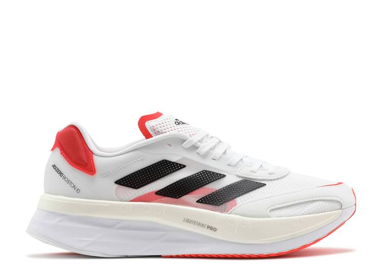 Adidas ADIZERO BOSTON 10 'SOLAR RED' sneakers, white