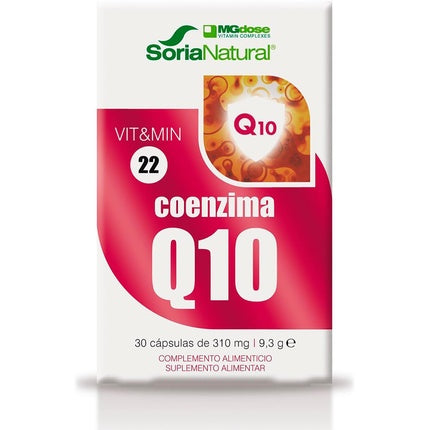 أقراص C-22 Coenzyme Q10، 30 قرصًا، من شركة Soria Natural