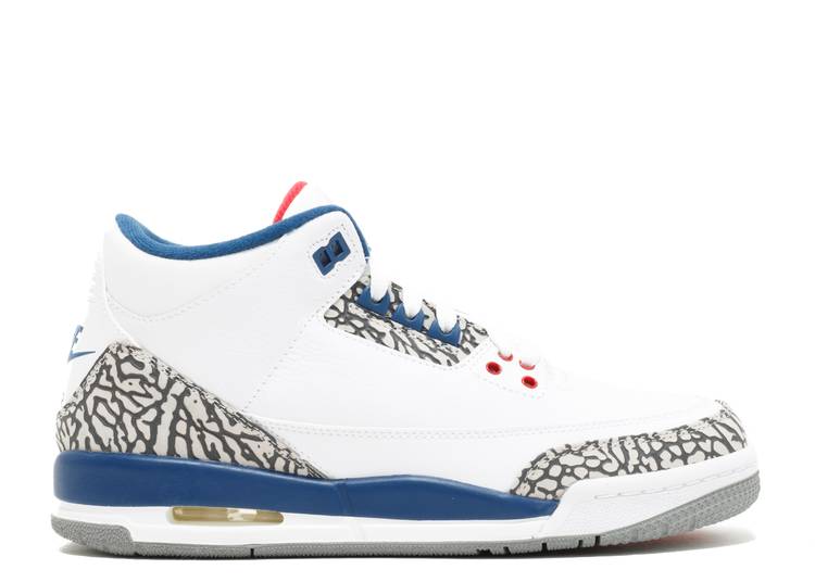 حذاء رياضي AIR JORDAN 3 RETRO OG BG 'TRUE BLUE' 2016، أبيض