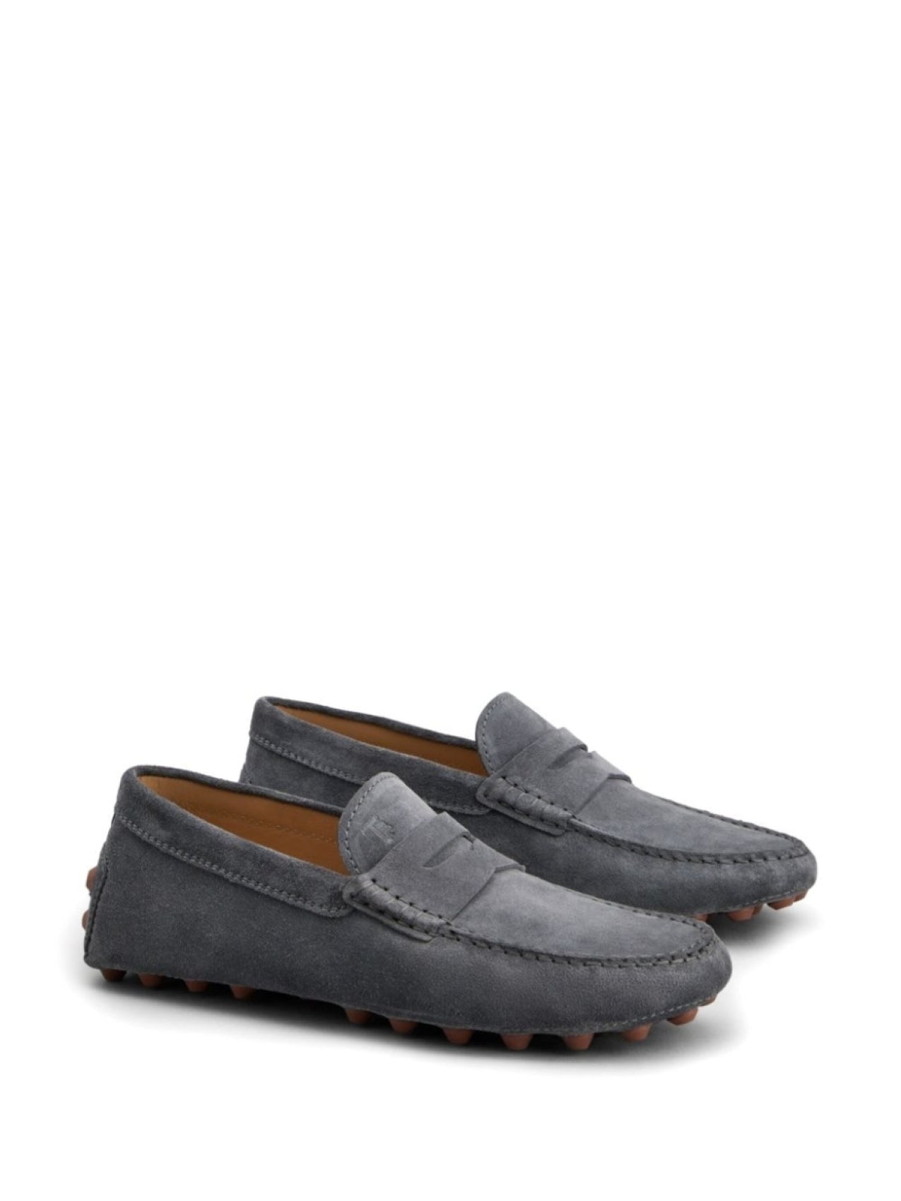 Tod's Gommino Macro Moccasins, Gray