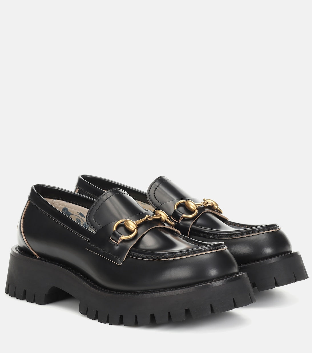 Horsebit Gucci leather loafers, black