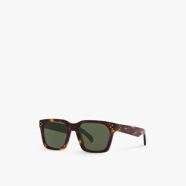 CL000384 CL40248I Celine Irregular Frame Acetate Sunglasses, Brown