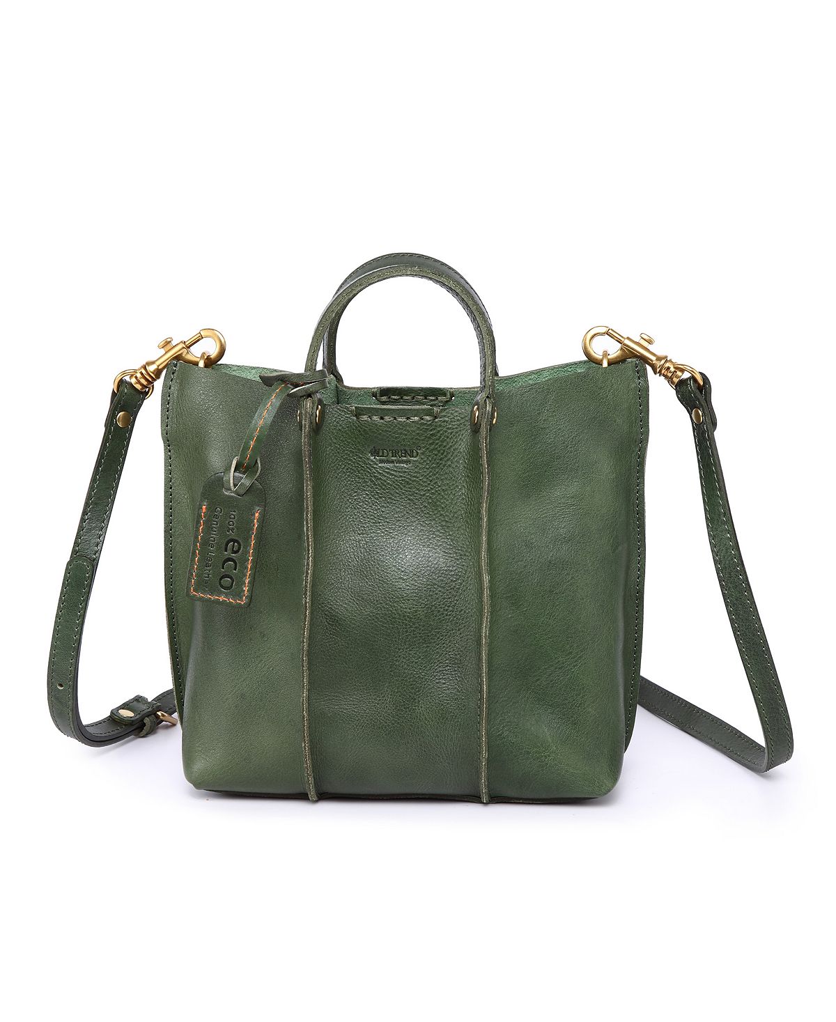 Women's shoulder bag Spring Hill made of genuine leather OLD TREND, green