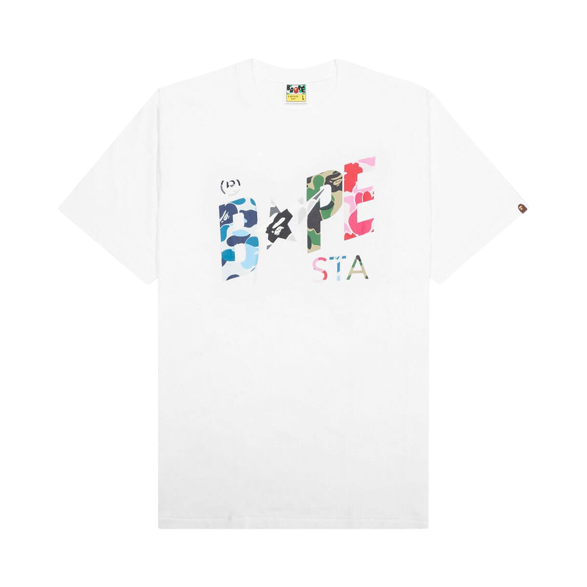 BAPE ABC Crazy Bape Sta Camo Logo T-Shirt - White