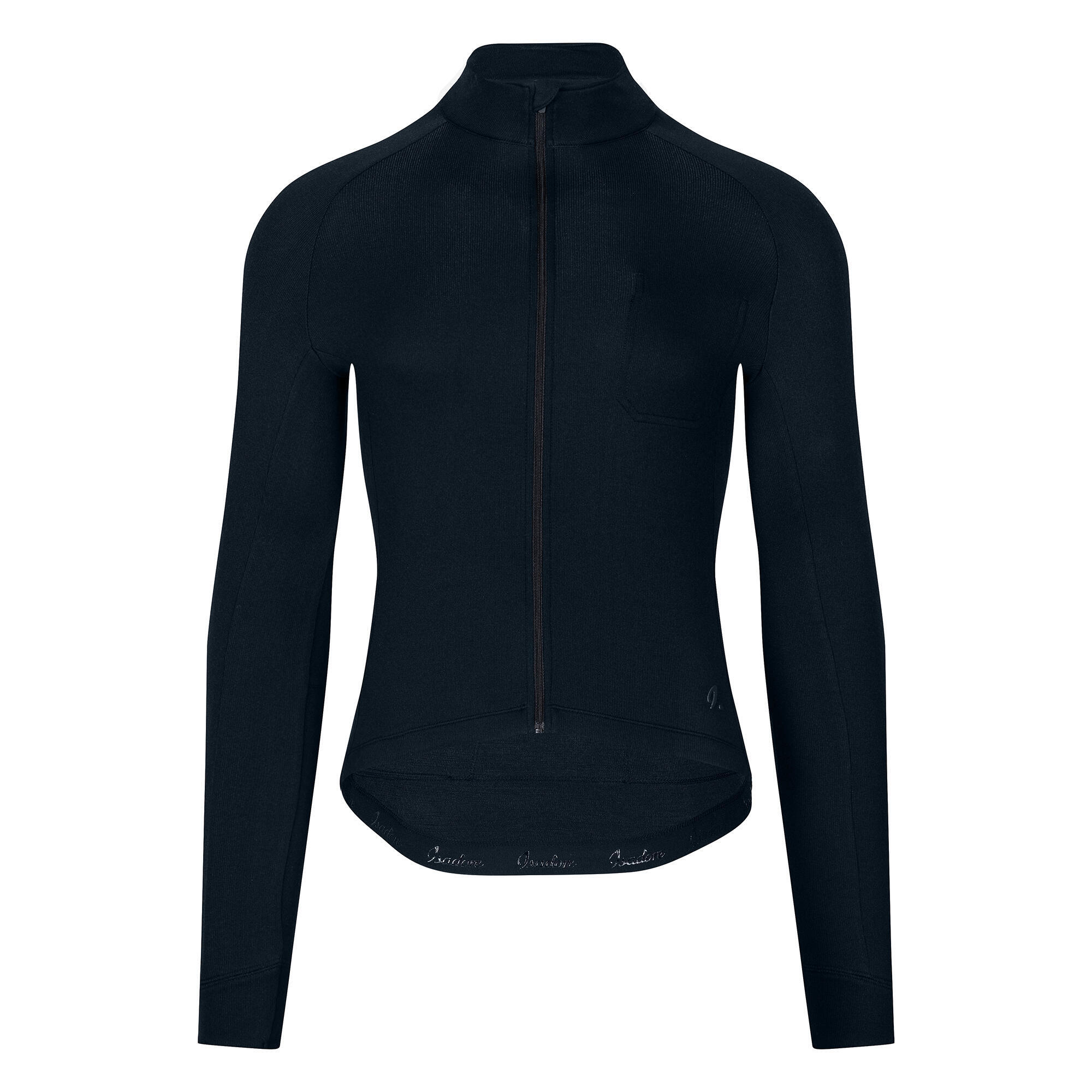 ISADORE Signature Thermal Long Sleeve Anthracite Cycling Jersey black