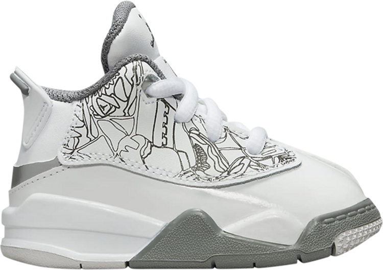 حذاء رياضي Jordan Dub Zero TD White Cool Gray، أبيض