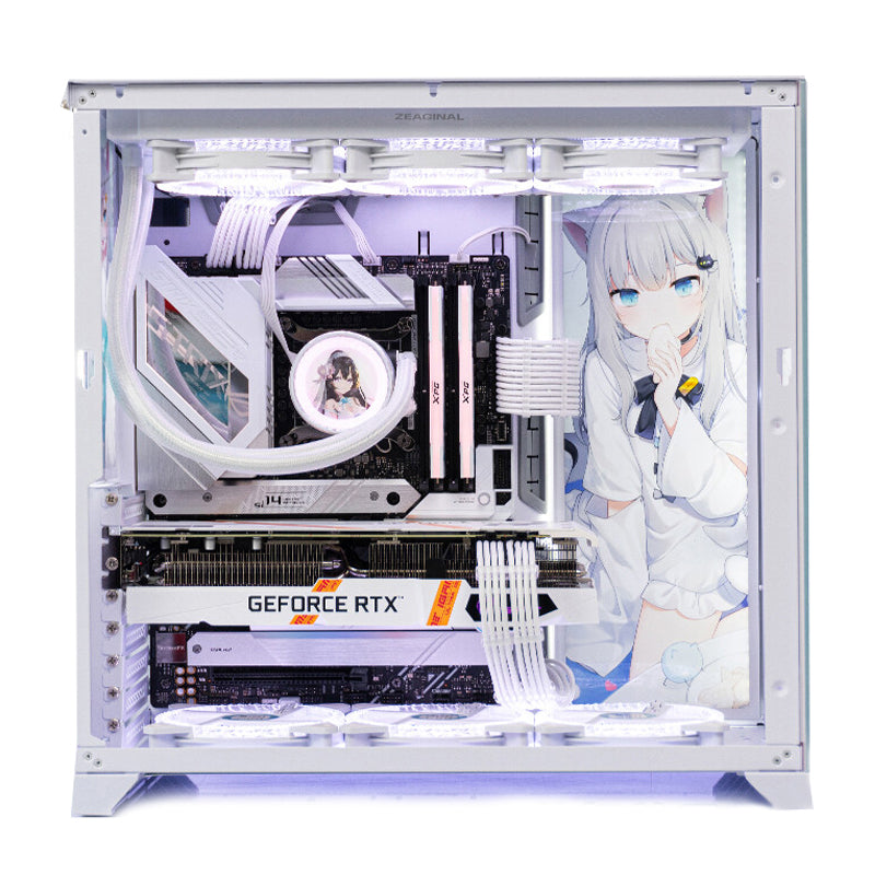 Case Lian Li Bauhaus O11D Custom Nachoneko, Full Tower, white/pattern