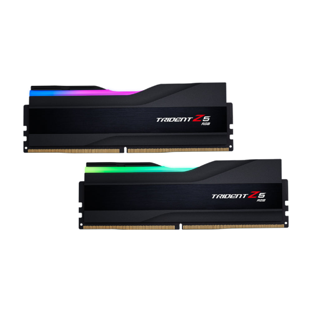 ذاكرة الوصول العشوائي GKILL Trident Z5 RGB، 32 جيجابايت DDR5 (2x16 جيجابايت)، 6000 ميجا هرتز، CL36، F5-6000J3636F16GX2-TZ5RK، أسود