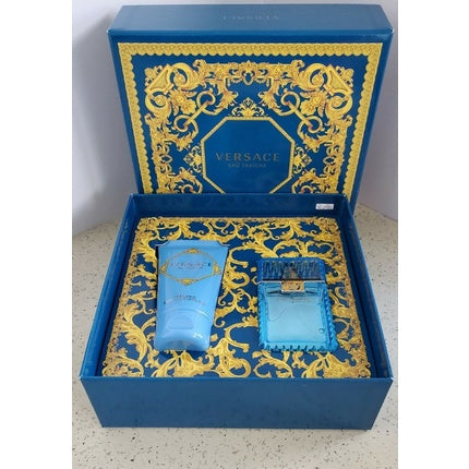 Versace Eau Fraiche Men Gift Set Eau De Toilette Spray and Perfumed Bath and Shower