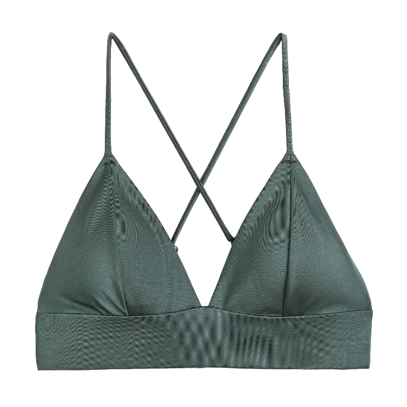 H&M Padded Bikini Top, khaki