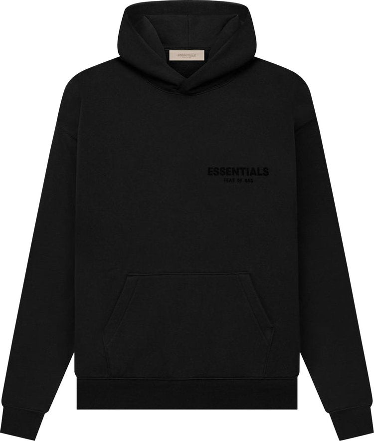 Fear of God Essentials Pullover Hoodie 'Stretch Limo' FW22, black