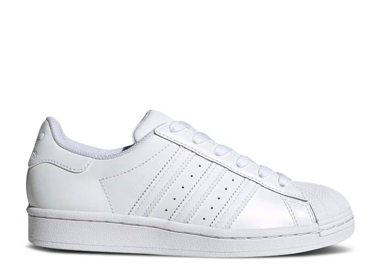 حذاء رياضي Adidas SUPERSTAR J 'TRIPLE WHITE' باللون الأبيض