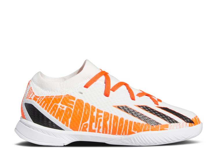 حذاء رياضي Adidas X SPEEDPORTAL MESSI.3 IN J 'WHITE SOLAR RED' باللون الأبيض