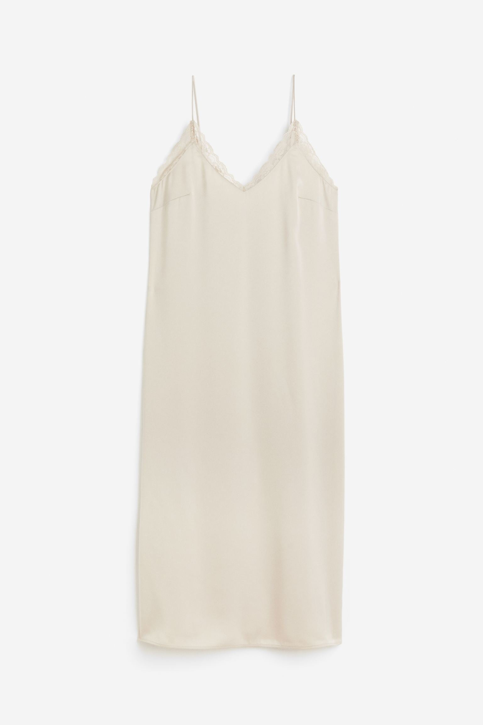 H&M Strapless dress, light beige