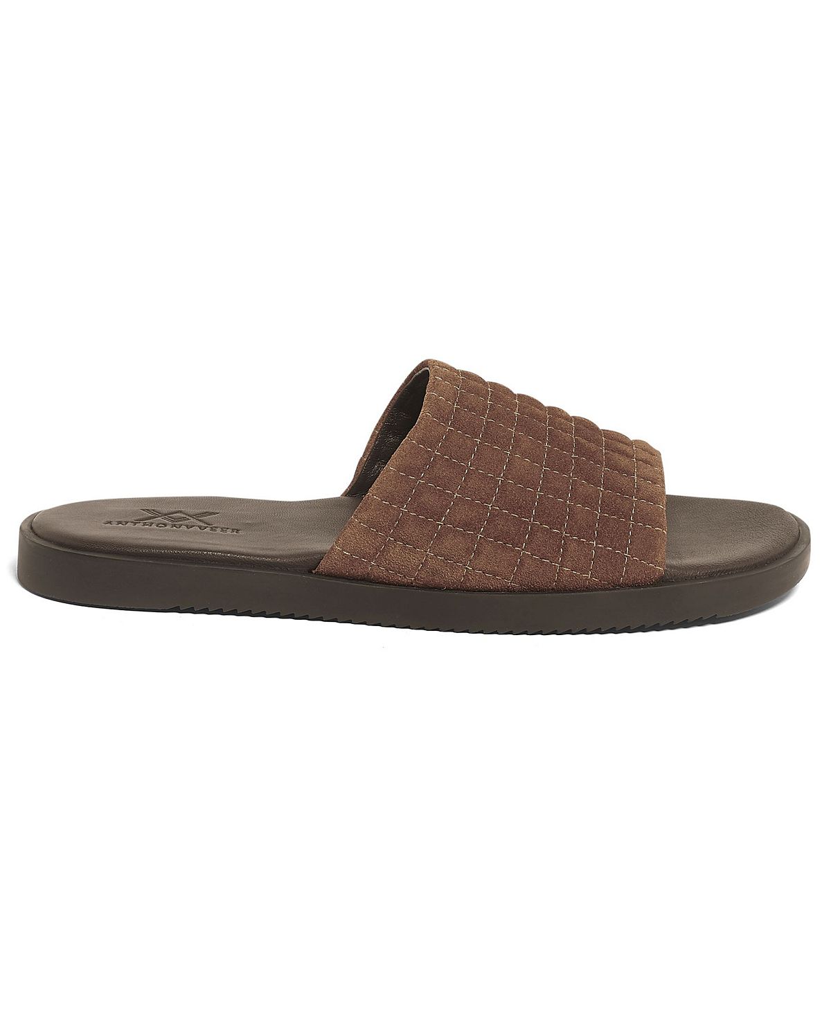 Anthony Veer Men's Miami Suede Comfort Slip-On Slides, Brown