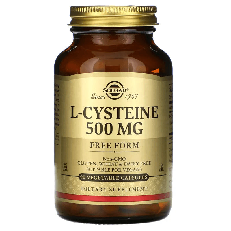 L-cysteine, 500 mg, 90 vegetable capsules, Solgar