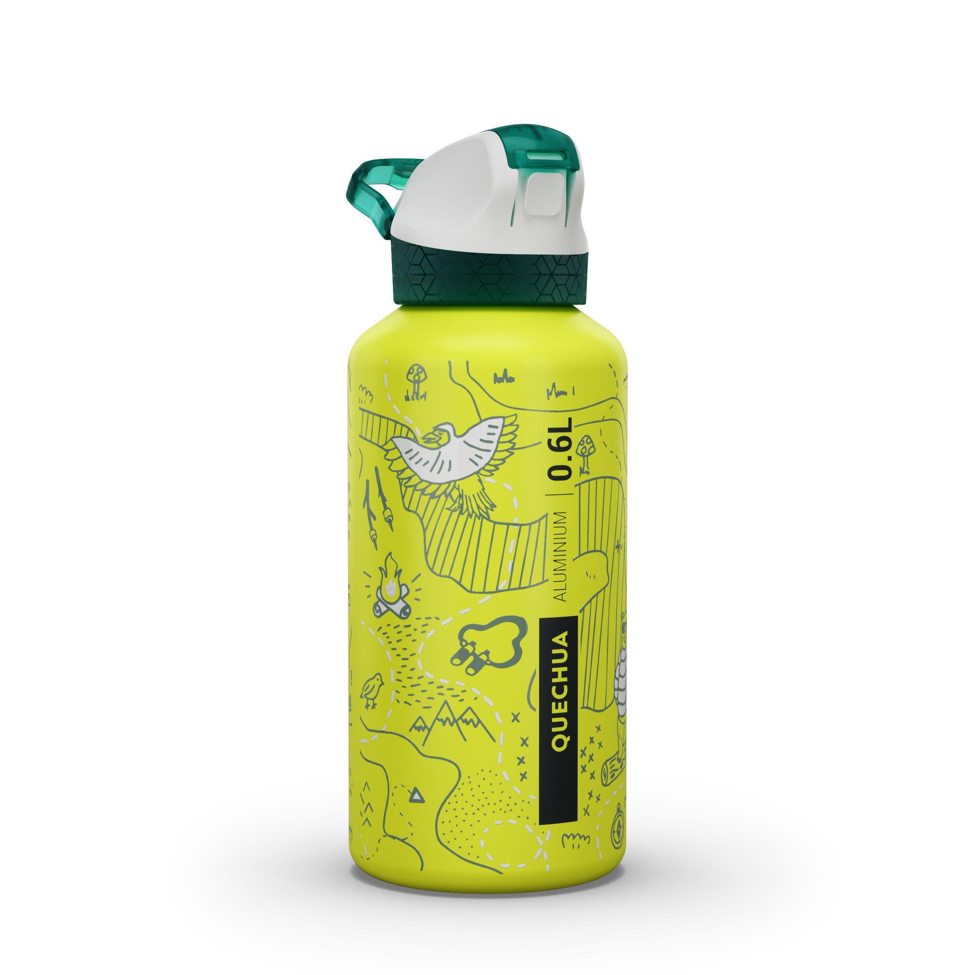 Quechua 900 travel flask with quick opening system and straw