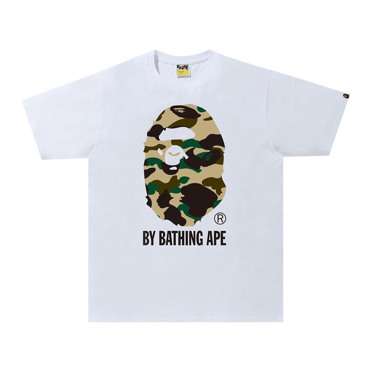 تي شيرت BAPE 1st Camo By Bathing Ape باللون الأبيض/الأصفر، باللون الأبيض