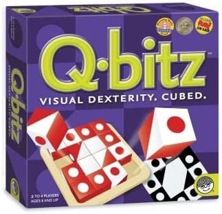 Board Game Mindware Q-Bitz Pattern Matching Fun