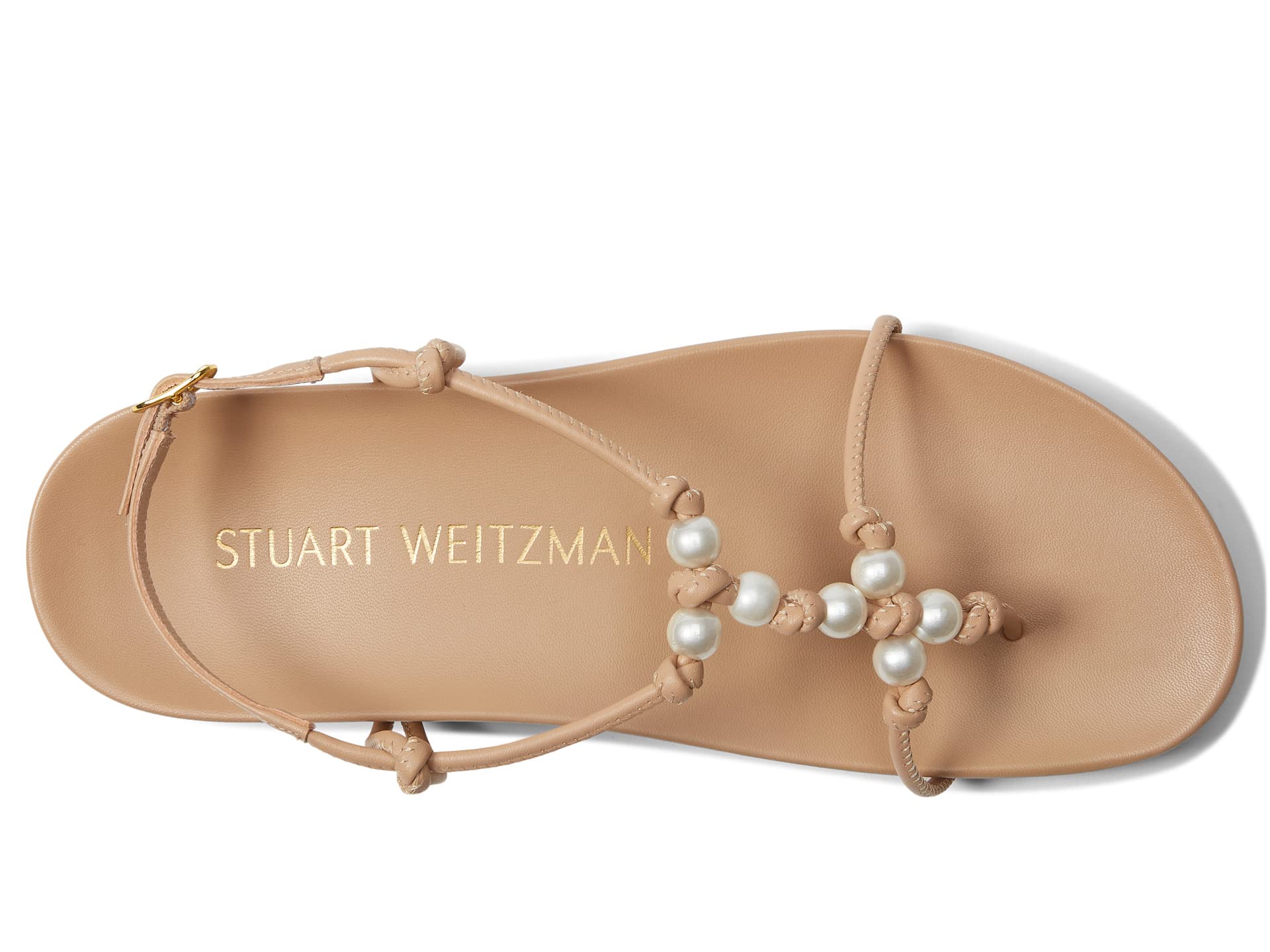 Stuart Weitzman Pearl Knot Flat Sandal