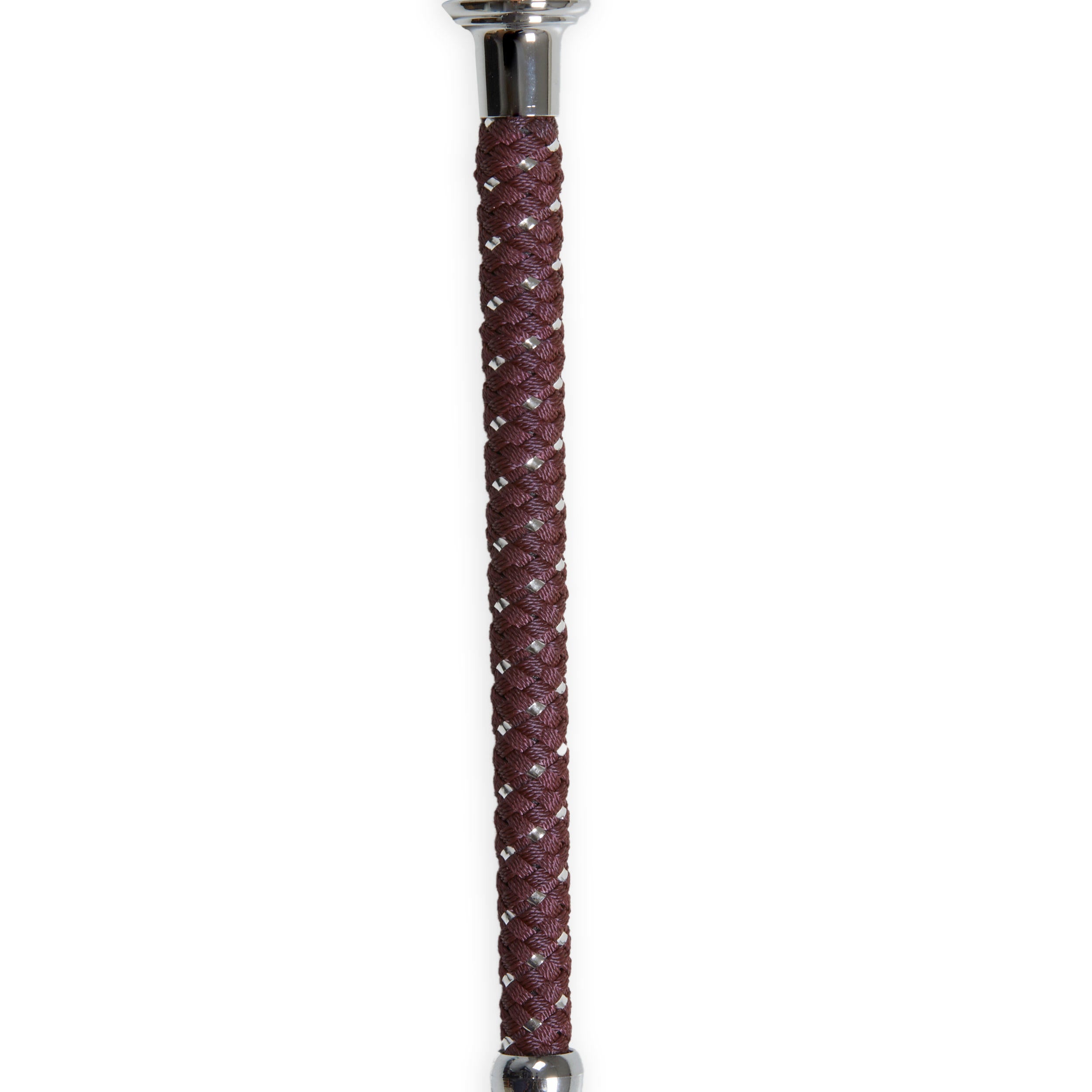 Dressage whip Waldhausen 120 cm, silver / burgundy