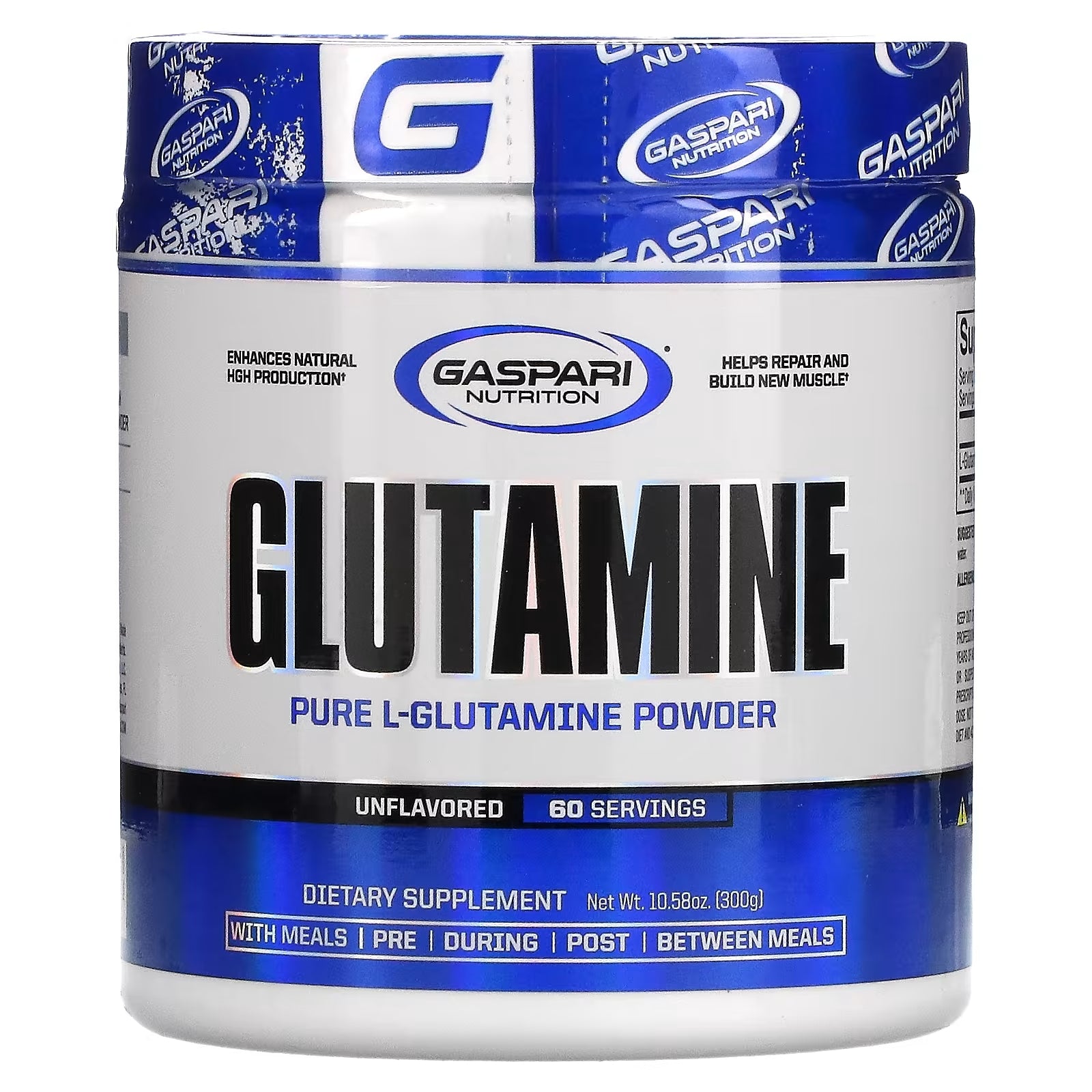 Gaspari Nutrition Unflavored Glutamine, 300 g