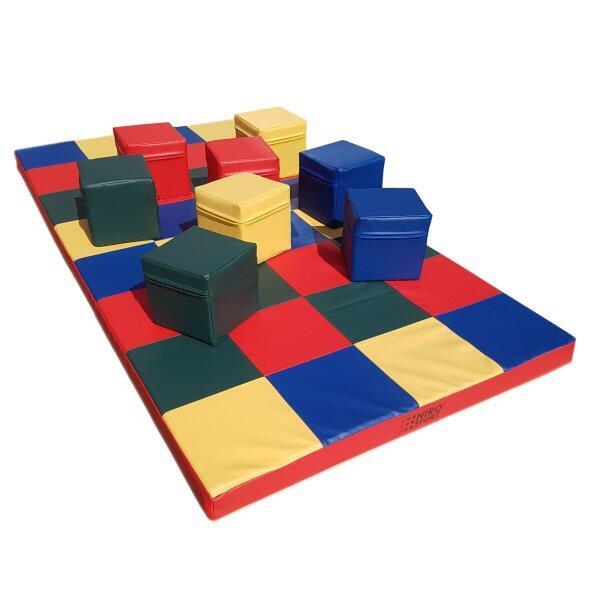 Exercise mat 200 x 100 x 8 cm with NIRO SPORT cubes